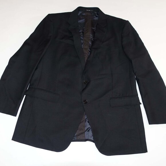 Ermenegildo Zegna Men's Suit Jacket Size 42 Regular Black Wool Mohair Achillfarm